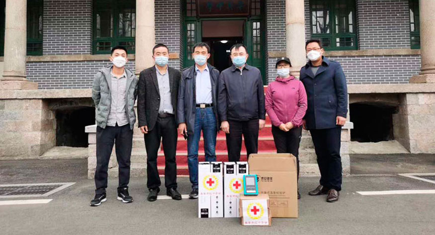 Taian Demei Electromechanical Equipment Co.,Ltd. are in Action to Fight the Epidemic, Warm Hearts and Help Students
